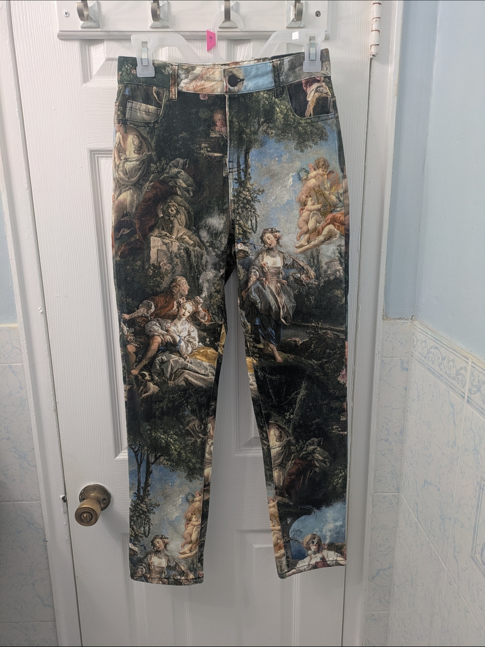 Renaissance Print Skinny Jeans From Dolls Kill - Picture 5 of 9